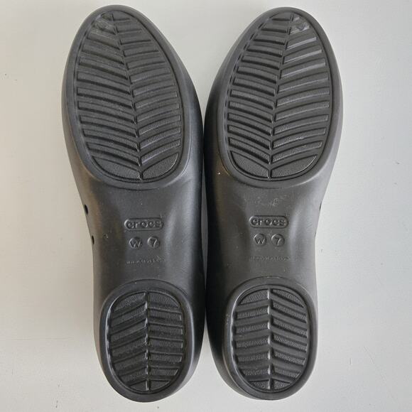 Crocs Shoes Women's Size 7 Lina Iconic Comfort Ballet Flats Black Slip On 203404 - Picture 10 of 12